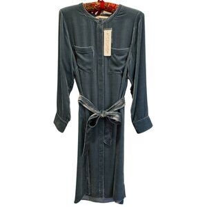 Soft Surroundings Silk Velvet Shirtdress Citadel Size XSP (2-4) NWT